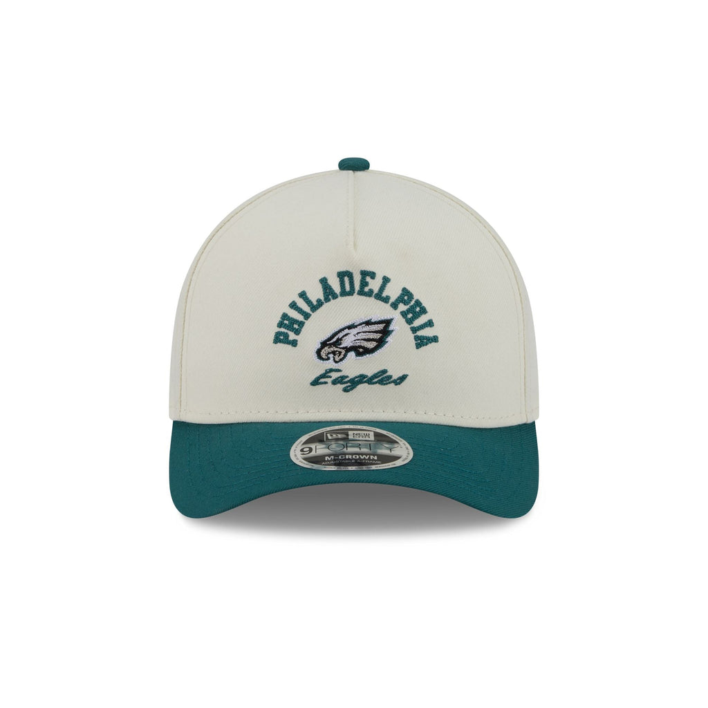 Philadelphia Eagles Arched Graphic Chrome White 9FORTY M-Crown A-Frame Snapback Hat