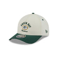 Green Bay Packers Arched Graphic Chrome White 9FORTY M-Crown A-Frame Snapback Hat