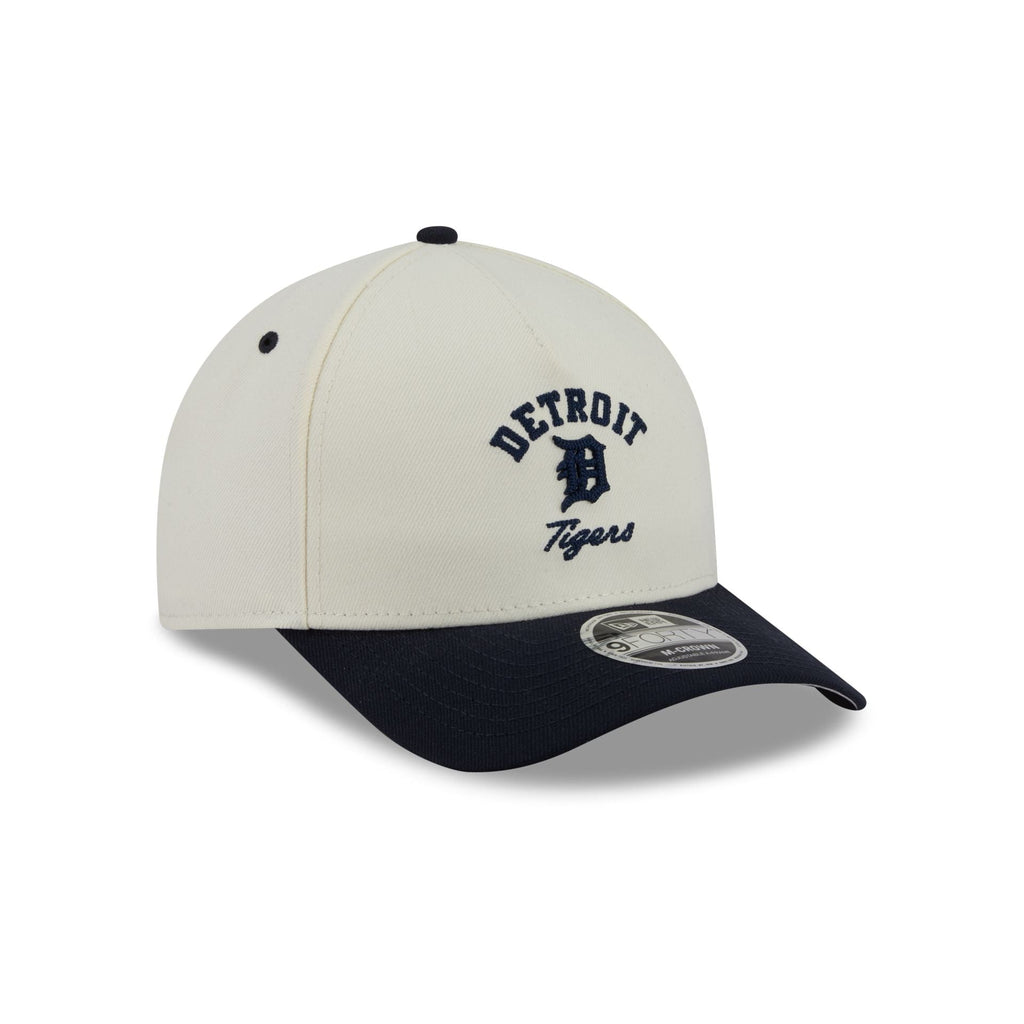 Detroit Tigers Arched Graphic Chrome White 9FORTY M-Crown A-Frame Snapback Hat