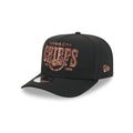 Kansas City Chiefs Gold Laurel Black 9FIFTY A-Frame Snapback Hat