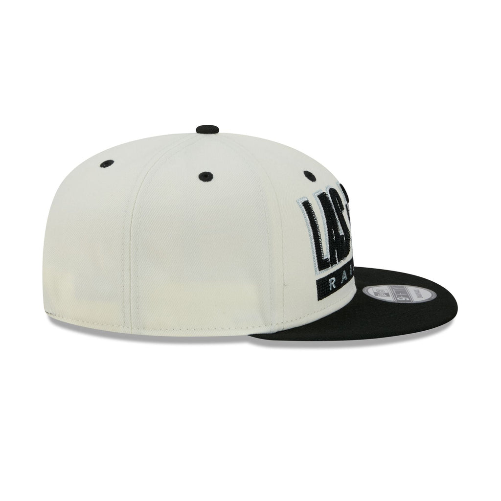 Las Vegas Raiders Classic Stacked Chrome 9FIFTY Snapback Hat