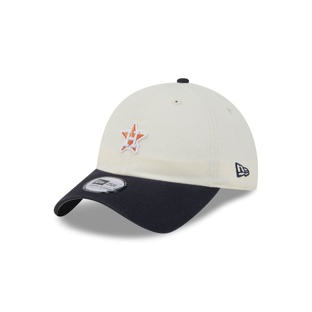 Houston Astros Mini Logo Chrome White Casual Classic Adjustable Hat