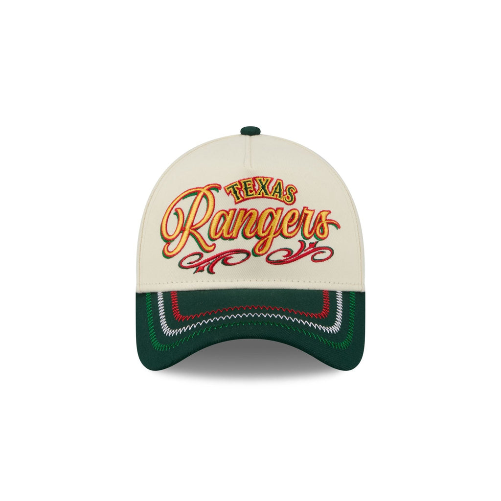 Texas Rangers Cinco de Mayo Chrome White 9FORTY A-Frame Snapback Hat