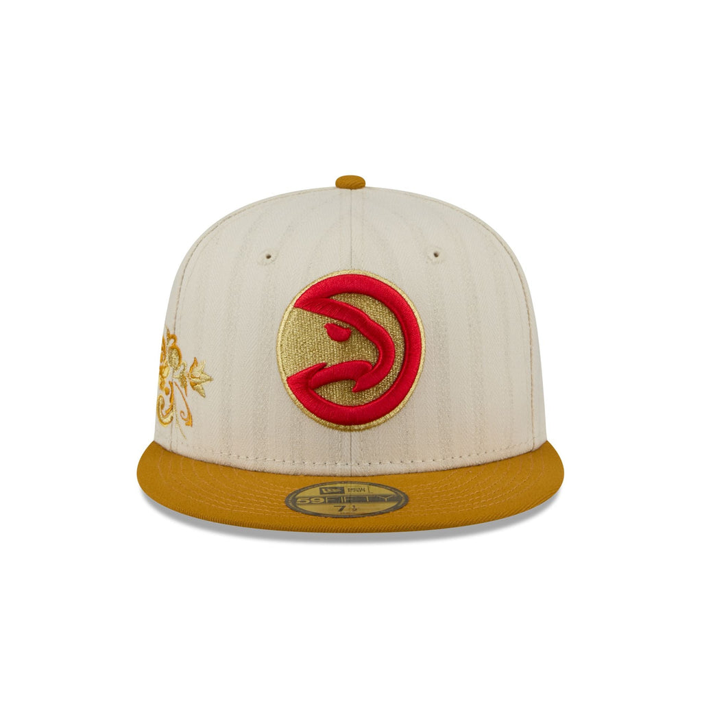 Atlanta Hawks Chrome Herringbone 59FIFTY Fitted Hat
