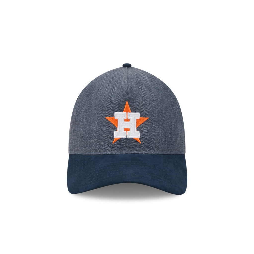 Houston Astros Herringbone Team Colors 9TWENTY A-Frame Adjustable Hat