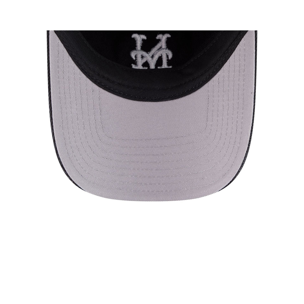 New York Mets Washed Black Denim 9FORTY A-Frame Unstructured Snapback Hat