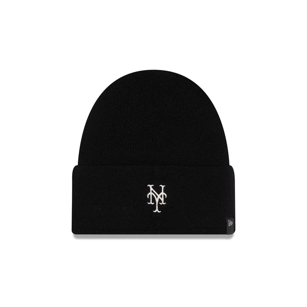 New York Mets Cashmere Black Cuffless Knit Beanie Hat