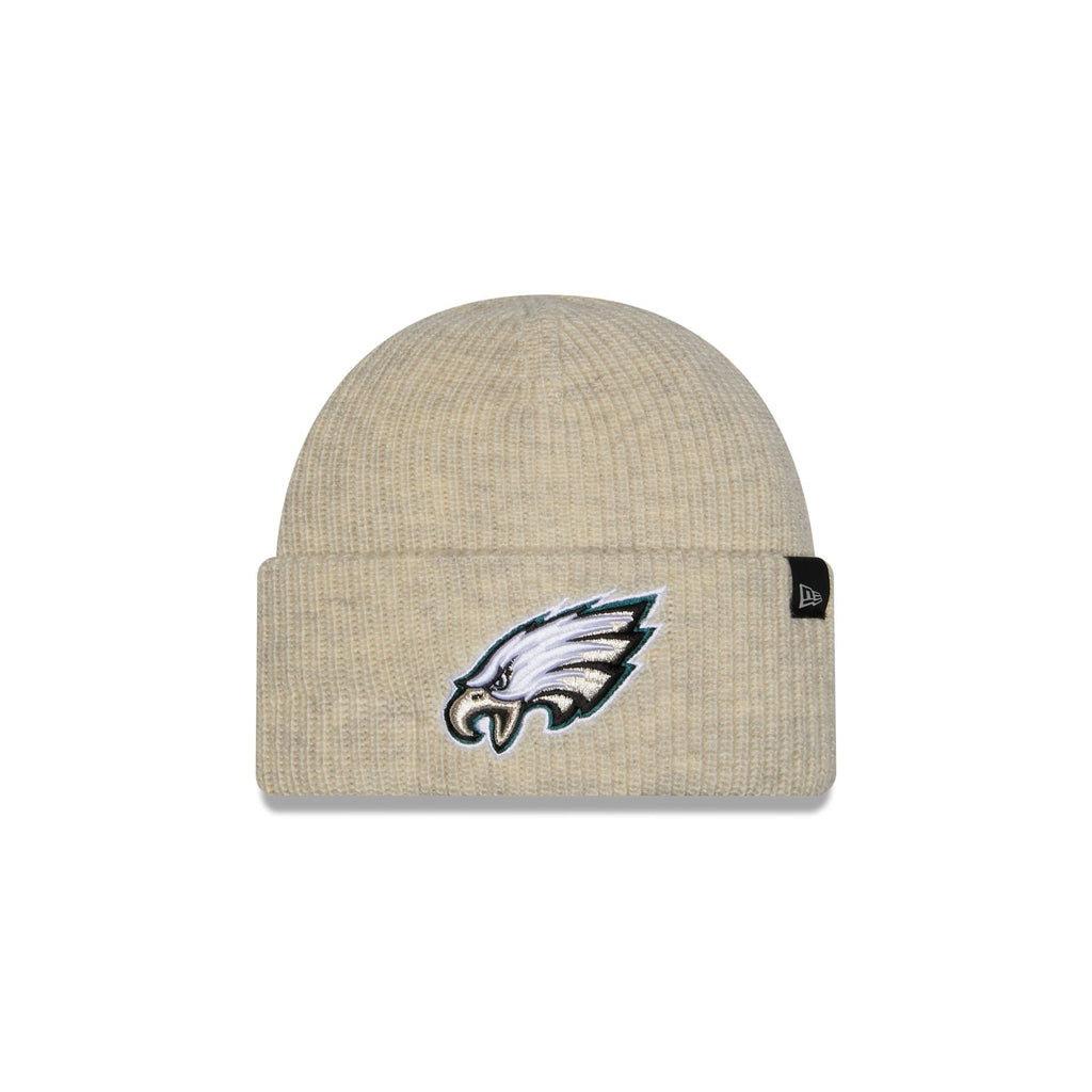 Philadelphia Eagles Woolen Heather Gray Short Cuff Knit Beanie Hat