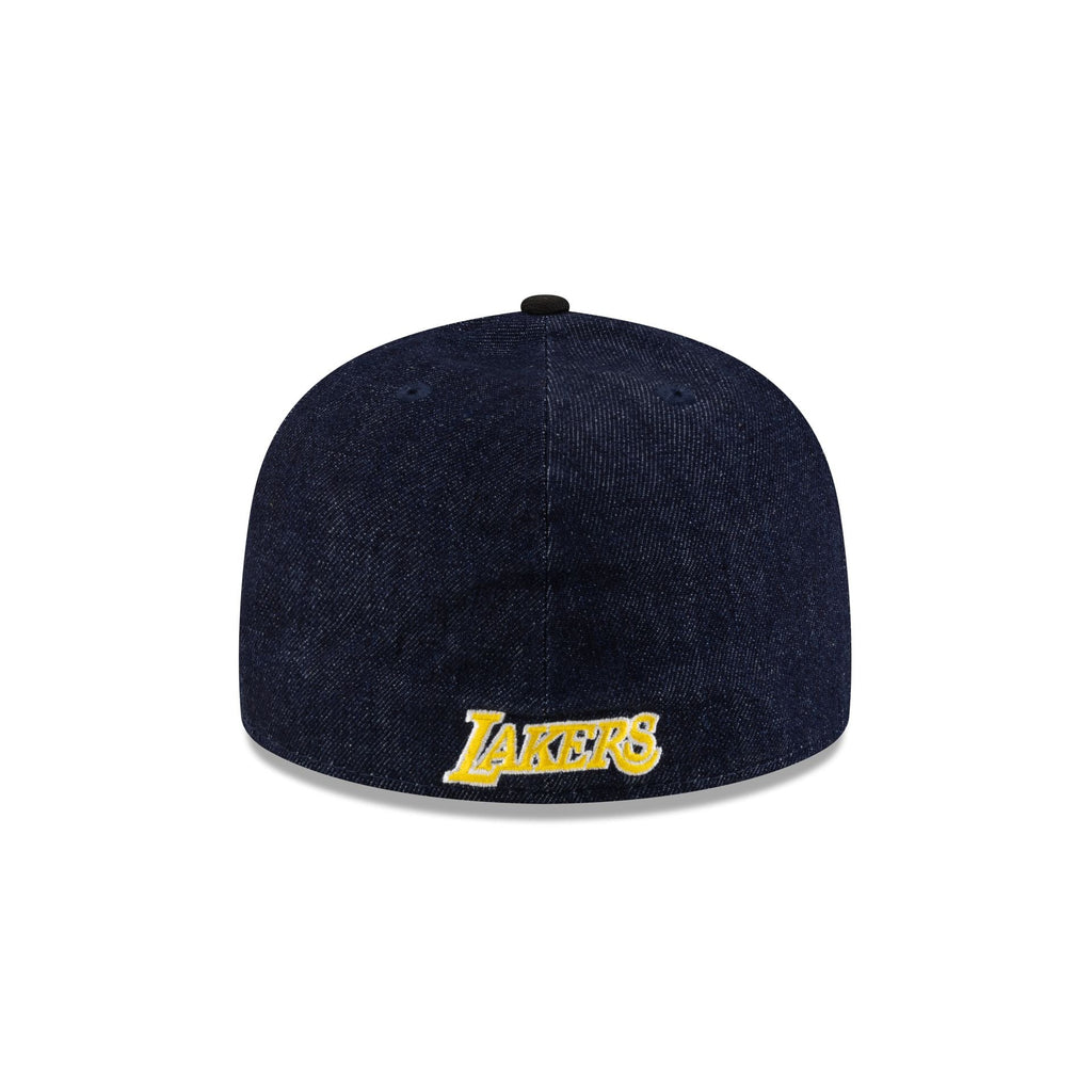 Los Angeles Lakers Navy Denim 59FIFTY A-Frame Fitted Hat