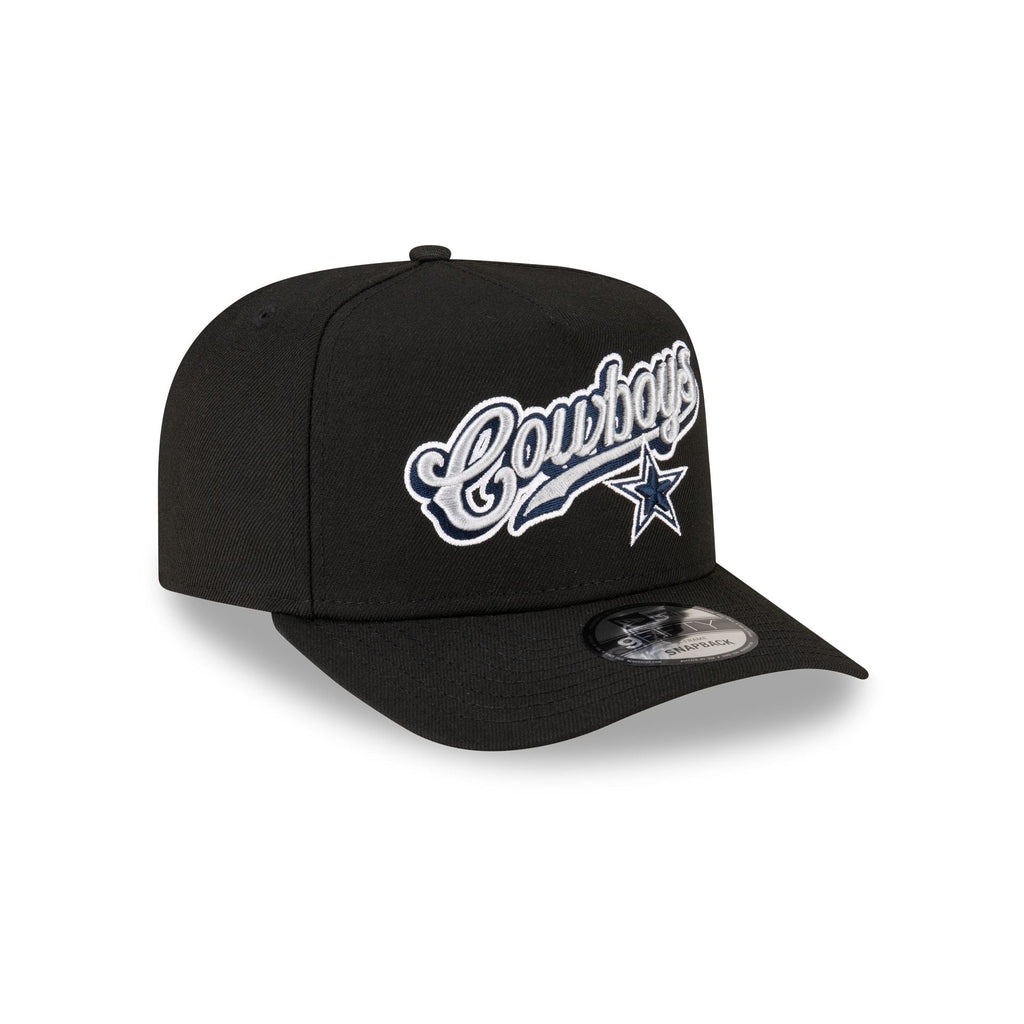 Born x Raised x Dallas Cowboys Script Black 9FIFTY A-Frame Snapback Hat