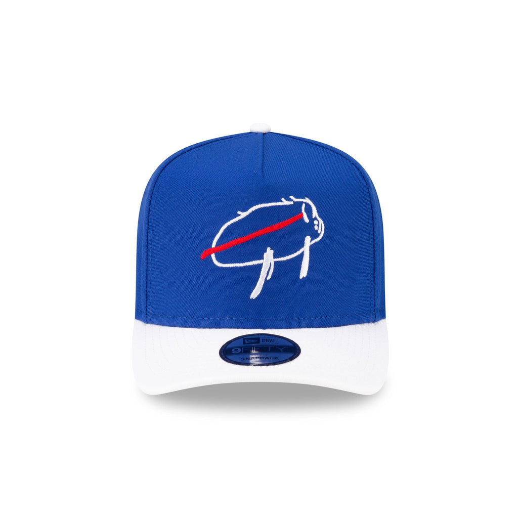 Buffalo Bills Billustration White Visor 9FIFTY A-Frame Snapback Hat