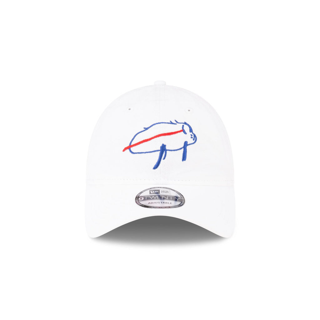 Buffalo Bills Billustration White 9TWENTY Adjustable Hat