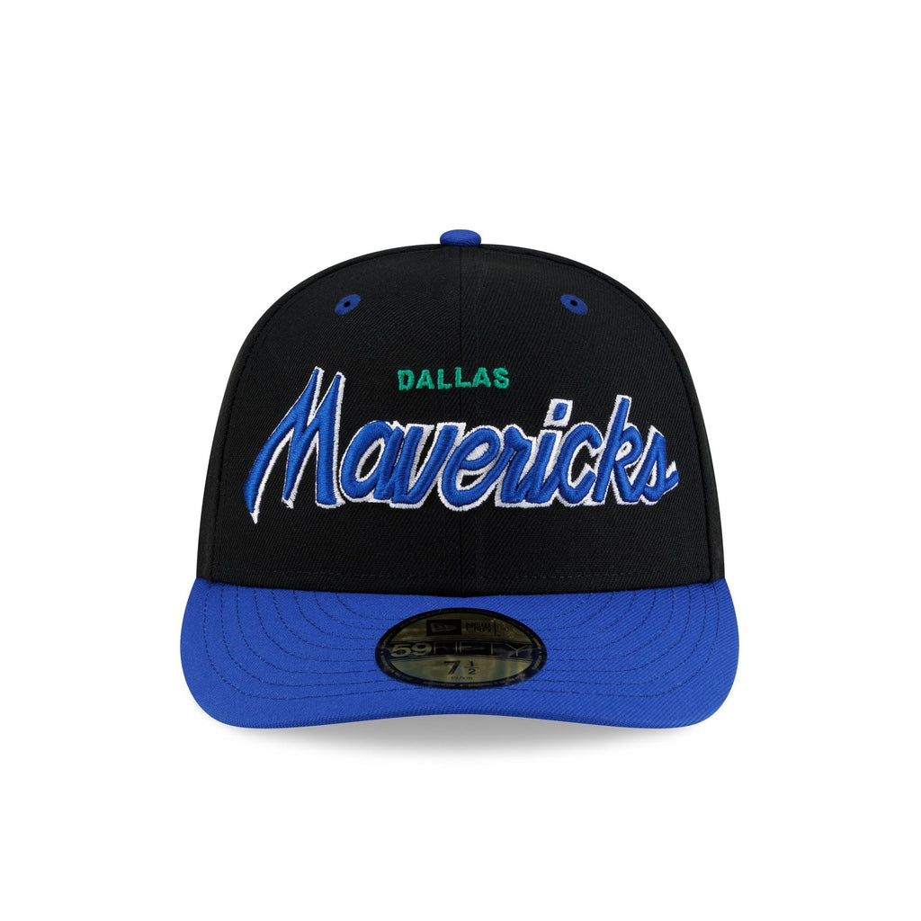 Dallas Mavericks Hardwood Classics 90s Script 59FIFTY Fitted Hat