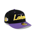 Los Angeles Lakers Hardwood Classics 90s Script 59FIFTY Fitted Hat