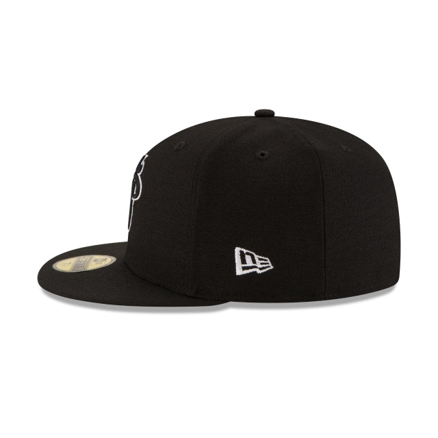Miami Heat Black & White 59FIFTY Fitted Hat